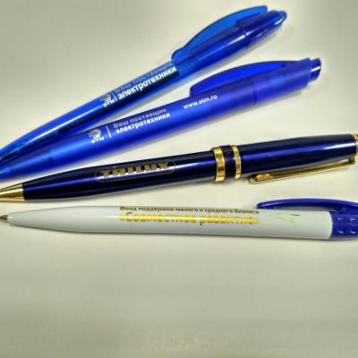 Печать логотипов на ручках недорого